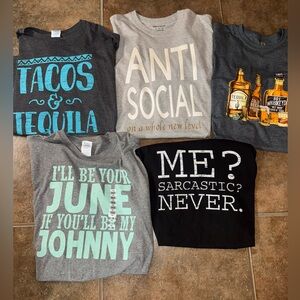 Lot of 5 Graphic T-Shirts